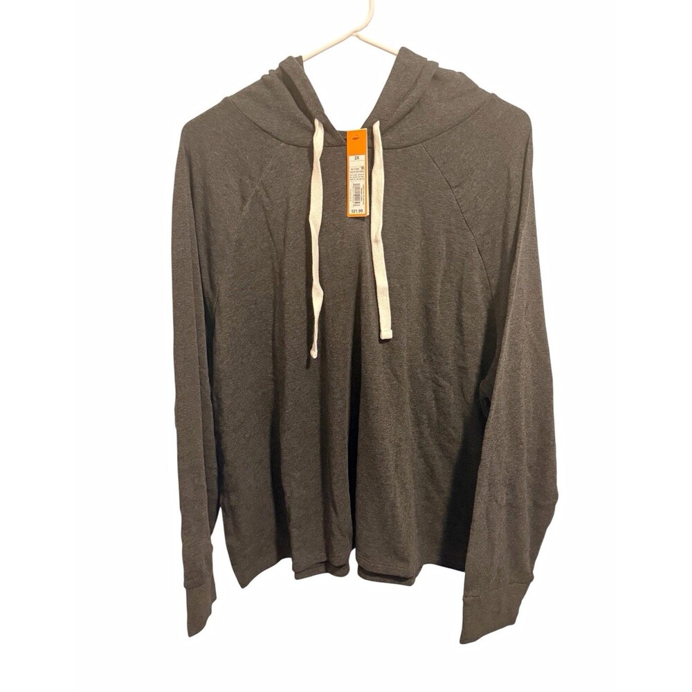 No Boundaries Women’s Gray Pullover Hoodie 2XL Regular Long Sleeve Hooded